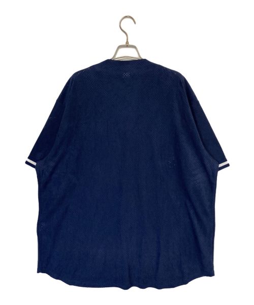 SUPREME（シュプリーム）SUPREME (シュプリーム) Ultrasuede Mesh Baseball Jersey インディゴ サイズ:XLの古着・服飾アイテム