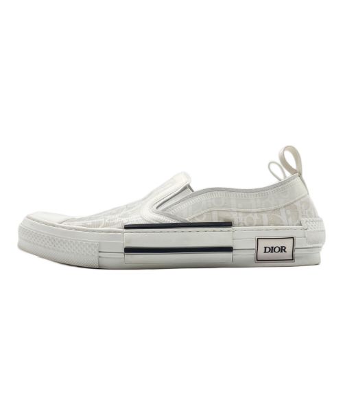 Christian Dior（クリスチャン ディオール）Christian Dior (クリスチャン ディオール) B23 OBLIQUE SLIP ON ホワイト サイズ:43の古着・服飾アイテム