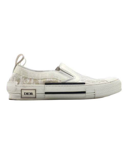 Christian Dior（クリスチャン ディオール）Christian Dior (クリスチャン ディオール) B23 OBLIQUE SLIP ON ホワイト サイズ:43の古着・服飾アイテム