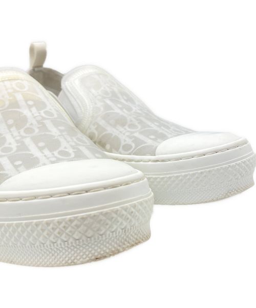 Christian Dior（クリスチャン ディオール）Christian Dior (クリスチャン ディオール) B23 OBLIQUE SLIP ON ホワイト サイズ:43の古着・服飾アイテム