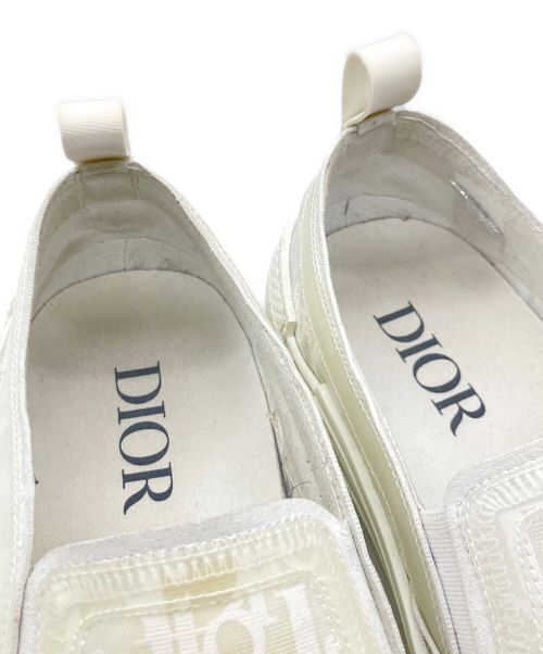 Christian Dior（クリスチャン ディオール）Christian Dior (クリスチャン ディオール) B23 OBLIQUE SLIP ON ホワイト サイズ:43の古着・服飾アイテム