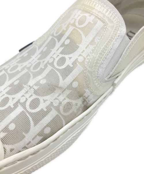Christian Dior（クリスチャン ディオール）Christian Dior (クリスチャン ディオール) B23 OBLIQUE SLIP ON ホワイト サイズ:43の古着・服飾アイテム