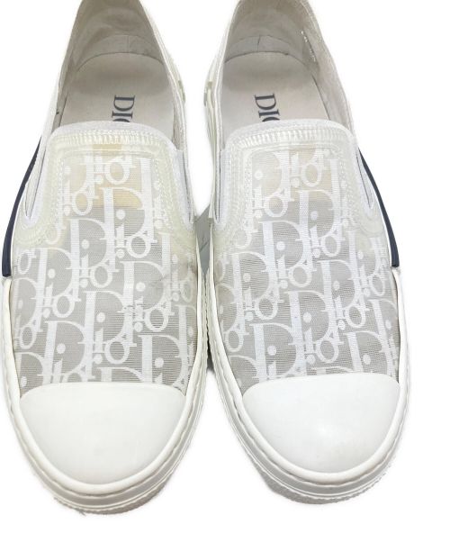Christian Dior（クリスチャン ディオール）Christian Dior (クリスチャン ディオール) B23 OBLIQUE SLIP ON ホワイト サイズ:43の古着・服飾アイテム