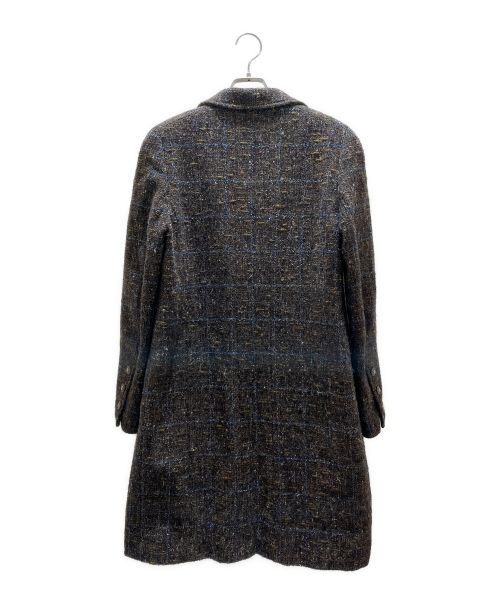 CHANEL（シャネル）CHANEL (シャネル) ココボタンツイードチェスターコート ブラウン サイズ:40の古着・服飾アイテム
