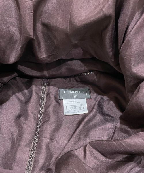 CHANEL（シャネル）CHANEL (シャネル) ツイードフレアスカート ボルドーブラック サイズ:38の古着・服飾アイテム