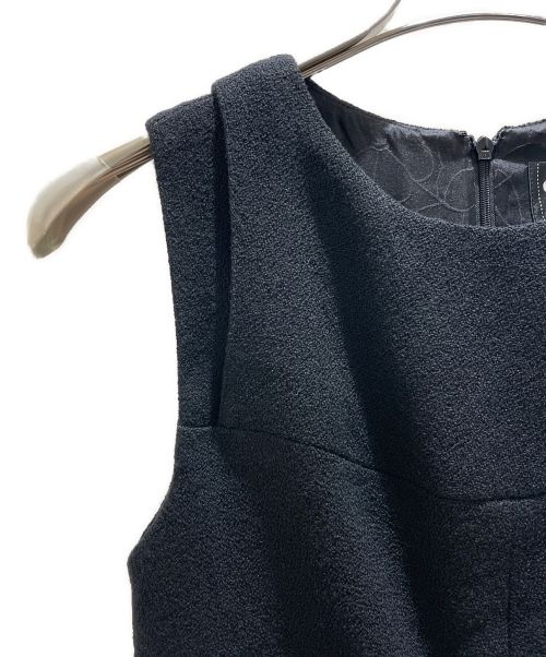 CHANEL（シャネル）CHANEL (シャネル) シルク混ウールワンピース ブラック サイズ:36の古着・服飾アイテム