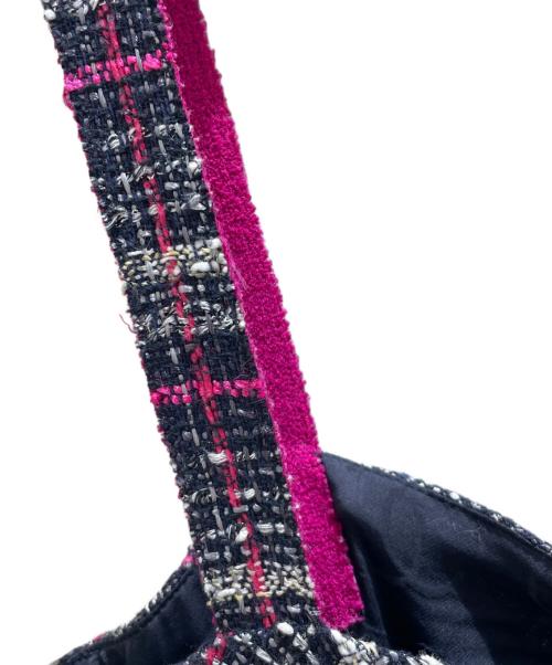 CHANEL（シャネル）CHANEL (シャネル) ツイードキャミソールワンピース グレー×ピンク サイズ:36の古着・服飾アイテム