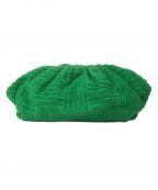 BOTTEGA VENETAボッテガベネタ）の古着「Pile clutch bag（パイルがま口クラッチバッグ）」｜グリーン