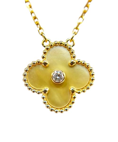 VAN CLEEF & ARPELS（ヴァンクリーフ＆アーペル）VAN CLEEF & ARPELS (ヴァンクリーフ＆アーペル) ヴィンテージ アルハンブラ ネックレス 1Pダイヤ ゴールデンシェル サイズ:ヴィンテージの古着・服飾アイテム
