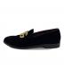 DOLCE & GABBANA (ドルチェ＆ガッバーナ) DGベルベットローファー ブラック サイズ:7：20000円