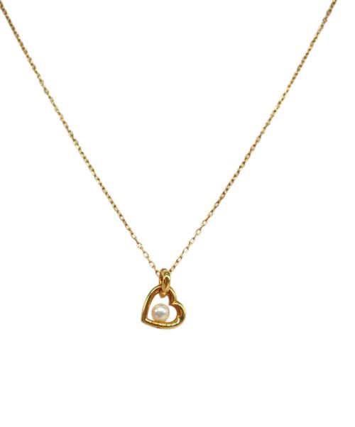 MIKIMOTO（ミキモト）MIKIMOTO (ミキモト) オープンハート 1Pパール K18YGネックレス ゴールドの古着・服飾アイテム