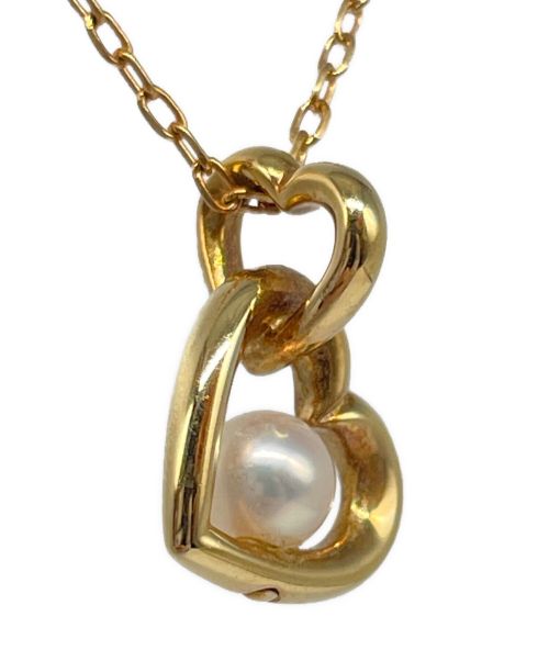 MIKIMOTO（ミキモト）MIKIMOTO (ミキモト) オープンハート 1Pパール K18YGネックレス ゴールドの古着・服飾アイテム