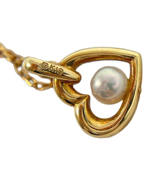 MIKIMOTO（ミキモト）MIKIMOTO (ミキモト) オープンハート 1Pパール K18YGネックレス ゴールドの古着・服飾アイテム