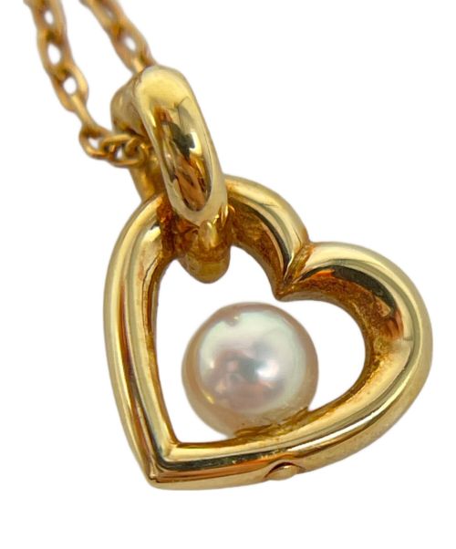 MIKIMOTO（ミキモト）MIKIMOTO (ミキモト) オープンハート 1Pパール K18YGネックレス ゴールドの古着・服飾アイテム