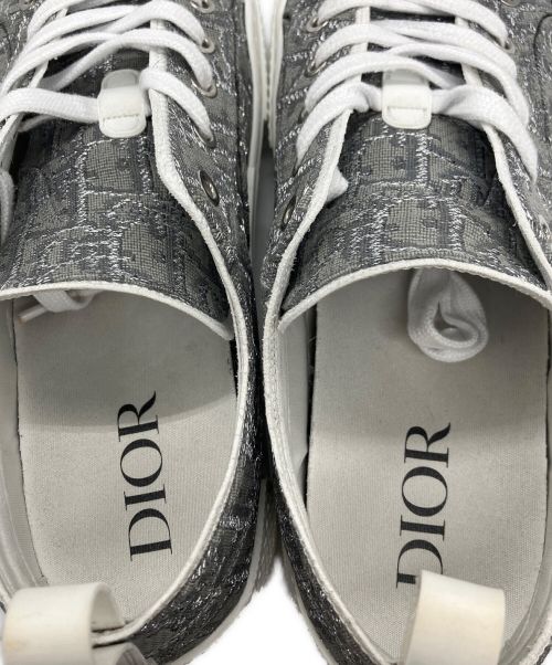 Dior（ディオール）Dior (ディオール) B23 Low-Top Sneaker Oblique Jacquard グレー×ホワイト サイズ:42の古着・服飾アイテム