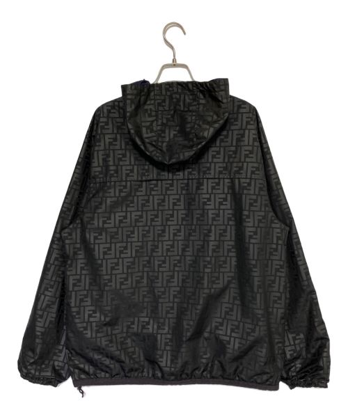 FENDI（フェンディ）FENDI (フェンディ) K-WAY (ケイウェイ) ズッカ柄ナイロンジャケット ブラック サイズ:Mの古着・服飾アイテム