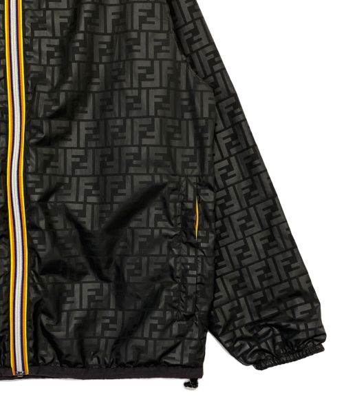 FENDI（フェンディ）FENDI (フェンディ) K-WAY (ケイウェイ) ズッカ柄ナイロンジャケット ブラック サイズ:Mの古着・服飾アイテム