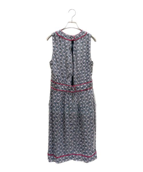 CHANEL（シャネル）CHANEL (シャネル) 総柄レースノースリーブワンピース ブラック×レッド サイズ:36の古着・服飾アイテム