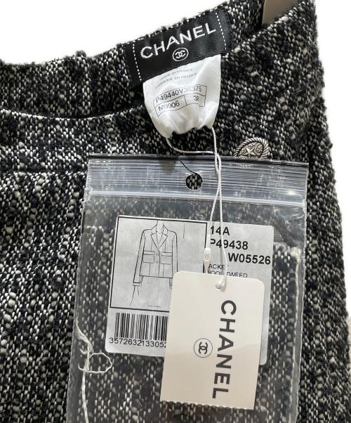 CHANEL（シャネル）CHANEL (シャネル) カフスレイヤードツイードセットアアップ グレー サイズ:34/38の古着・服飾アイテム