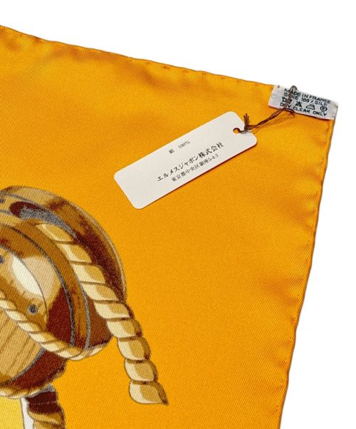 HERMES（エルメス）HERMES (エルメス) カレ90 BELLES AMURES 帆の美学 イエロー サイズ:90の古着・服飾アイテム