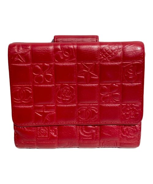 CHANEL（シャネル）CHANEL (シャネル) 2つ折り財布 レッド サイズ:-の古着・服飾アイテム