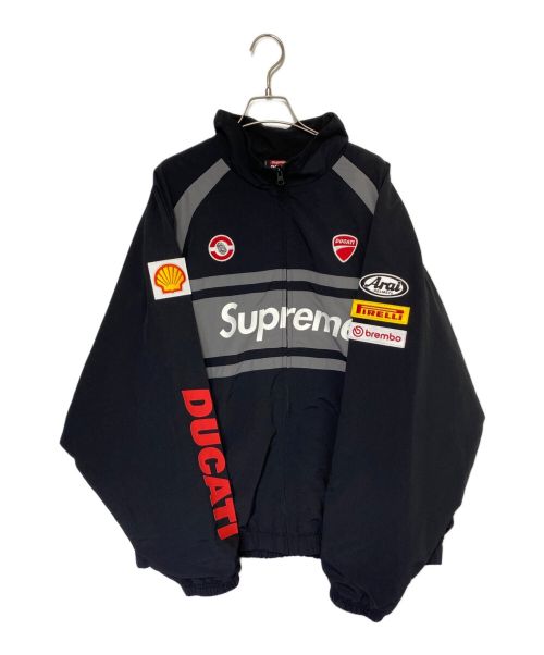 SUPREME（シュプリーム）SUPREME (シュプリーム) DUCATI (ドゥカティ) Track Jacket ブラック×グレー サイズ:XLの古着・服飾アイテム