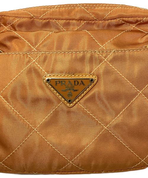 PRADA（プラダ）PRADA (プラダ) テスートキルティングショルダーバッグ イエローの古着・服飾アイテム