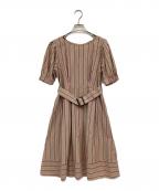 BLUE LABEL CRESTBRIDGEブルーレーベルクレストブリッジ）の古着「ブラウスワンピース」｜ベージュ