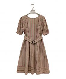 BLUE LABEL CRESTBRIDGE（ブルーレーベルクレストブリッジ）の古着「ブラウスワンピース」｜ベージュ