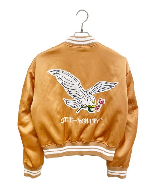 OFFWHITE（オフホワイト）OFFWHITE (オフホワイト) 刺繍ワッペンスタジャン ブラウン サイズ:40の古着・服飾アイテム
