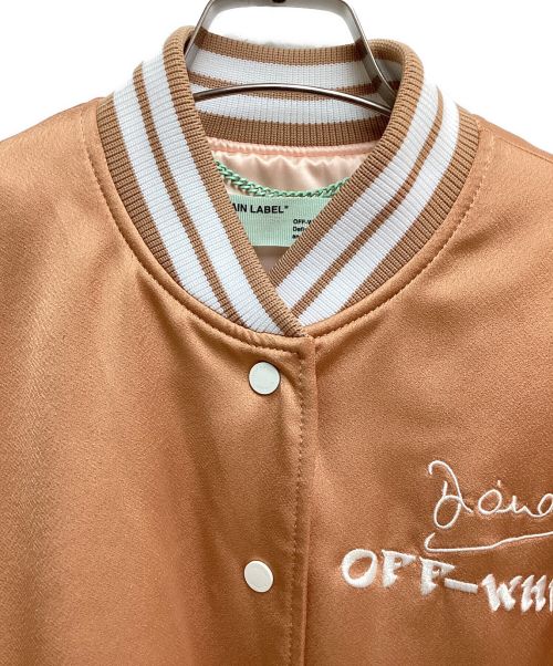 OFFWHITE（オフホワイト）OFFWHITE (オフホワイト) 刺繍ワッペンスタジャン ブラウン サイズ:40の古着・服飾アイテム