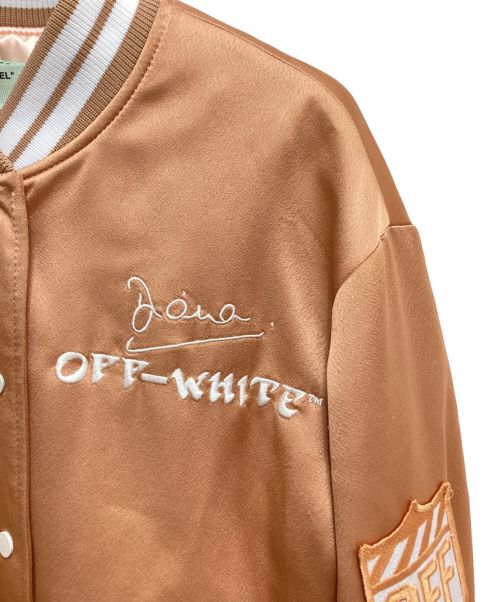 OFFWHITE（オフホワイト）OFFWHITE (オフホワイト) 刺繍ワッペンスタジャン ブラウン サイズ:40の古着・服飾アイテム