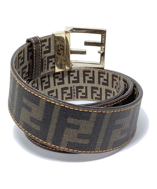 FENDI（フェンディ）FENDI (フェンディ) ズッカ柄ベルト ブラウンの古着・服飾アイテム