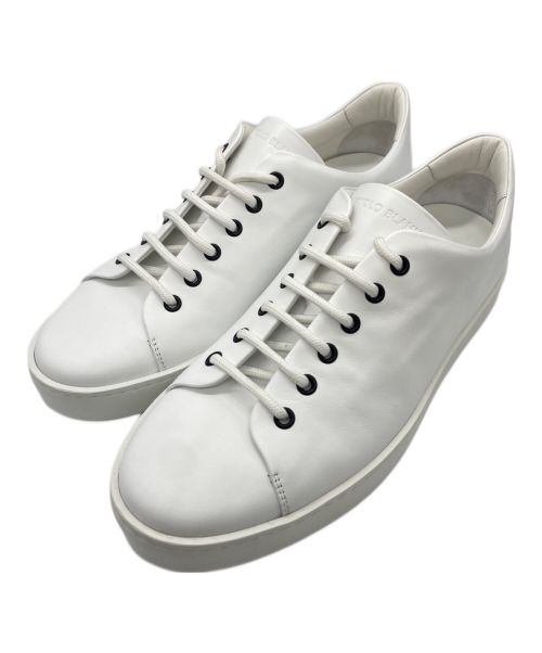 Manolo Blahnik（マノロ ブラニク）Manolo Blahnik (マノロブラニク) SEMANADO セマナド レザー ローカットスニーカー ホワイト サイズ:8の古着・服飾アイテム