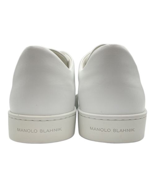 Manolo Blahnik（マノロ ブラニク）Manolo Blahnik (マノロブラニク) SEMANADO セマナド レザー ローカットスニーカー ホワイト サイズ:8の古着・服飾アイテム