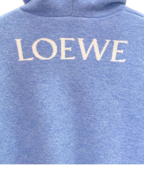 LOEWE（ロエベ）LOEWE (ロエベ) アナグラム ニットパーカー スカイブルー サイズ:Mの古着・服飾アイテム