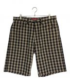 SUPREMEシュプリーム）の古着「Plaid Baggy Short」｜ブラック×ベージュ