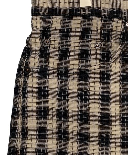 SUPREME（シュプリーム）SUPREME (シュプリーム) Plaid Baggy Short ブラック×ベージュ サイズ:36の古着・服飾アイテム