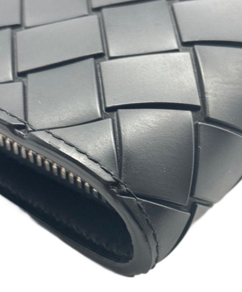 BOTTEGA VENETA（ボッテガベネタ）BOTTEGA VENETA (ボッテガベネタ) テックラバー イントレチャート ポーチ ブラック サイズ:20cm×28cmの古着・服飾アイテム