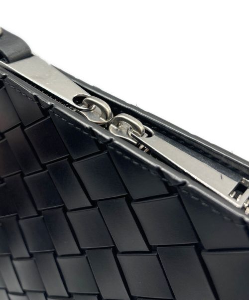 BOTTEGA VENETA（ボッテガベネタ）BOTTEGA VENETA (ボッテガベネタ) テックラバー イントレチャート ポーチ ブラック サイズ:20cm×28cmの古着・服飾アイテム