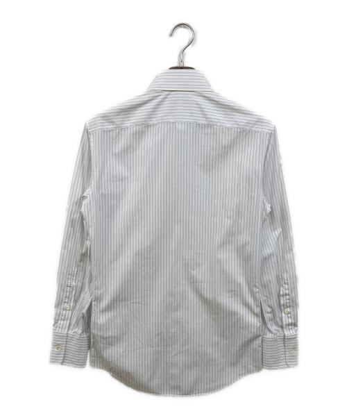 VALENTINO（ヴァレンティノ）VALENTINO (ヴァレンティノ) ストライプシャツ ホワイト×ブルー サイズ:37の古着・服飾アイテム