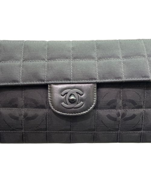 CHANEL（シャネル）CHANEL (シャネル) ニュートラベルライン シングルフラップ チェーンショルダーバッグ ブラック サイズ:26の古着・服飾アイテム