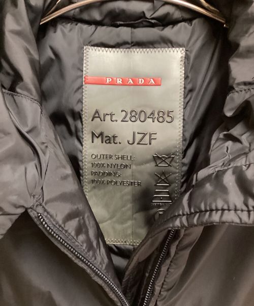 PRADA SPORTS（プラダスポーツ）PRADA SPORTS (プラダスポーツ) Hooded Nylon Down Jacket（フーデッドナイロンダウンジャケット） ブラック サイズ:38の古着・服飾アイテム