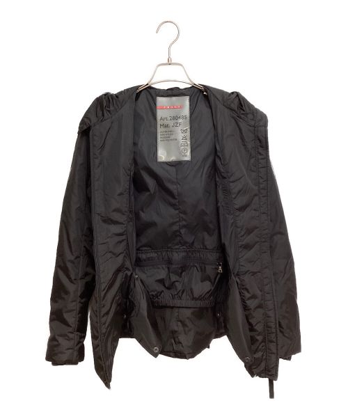 PRADA SPORTS（プラダスポーツ）PRADA SPORTS (プラダスポーツ) Hooded Nylon Down Jacket（フーデッドナイロンダウンジャケット） ブラック サイズ:38の古着・服飾アイテム