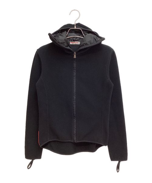 PRADA SPORTS（プラダスポーツ）PRADA SPORTS (プラダスポーツ) Hooded Nylon Down Jacket（フーデッドナイロンダウンジャケット） ブラック サイズ:38の古着・服飾アイテム