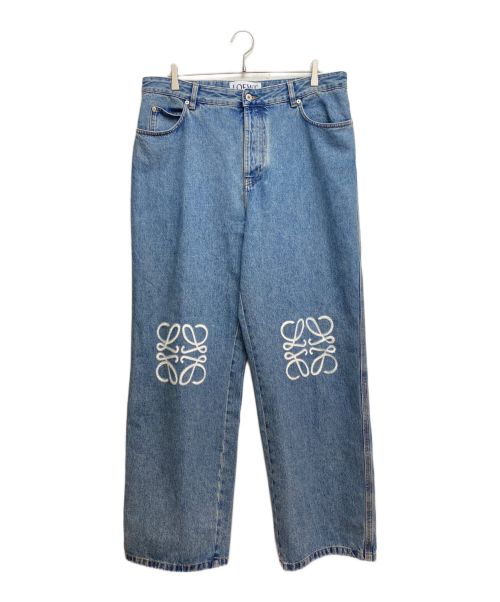 LOEWE（ロエベ）LOEWE (ロエベ) アナグラムワイドパンツ インディゴ サイズ:54の古着・服飾アイテム