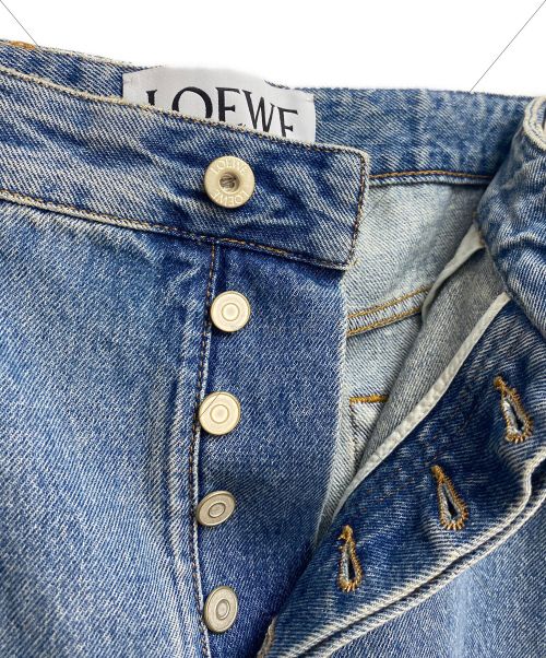 LOEWE（ロエベ）LOEWE (ロエベ) アナグラムワイドパンツ インディゴ サイズ:54の古着・服飾アイテム
