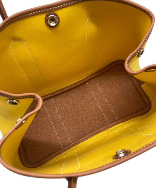 HERMES（エルメス）HERMES (エルメス) ガーデンパーティ30 TPM/トワルオフィシェ×ネゴンダ/C刻印 ゴールト×ジョーヌナプル サイズ:30の古着・服飾アイテム