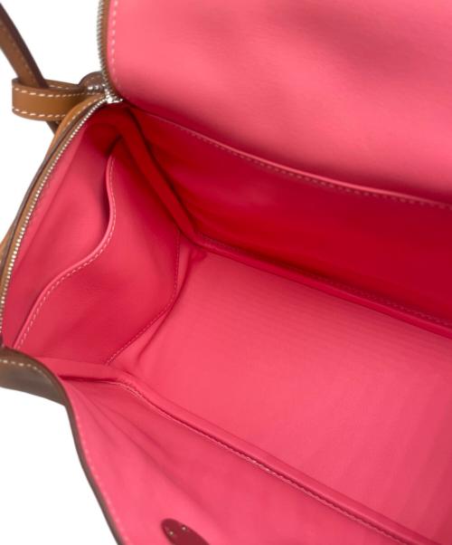 HERMES（エルメス）HERMES (エルメス) リンディ 26 ヴェルソ/シルバー金具/ヴォースイフト/ゴールド×ローズアザレ/D刻印：2019年製 ゴールド×ピンク サイズ:26 未使用品の古着・服飾アイテム