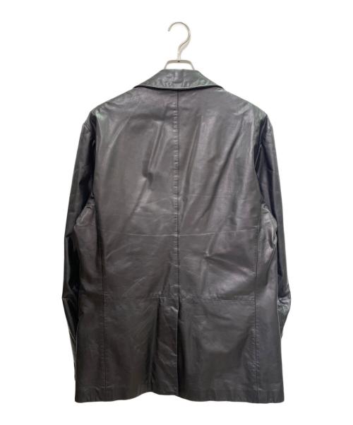 LOEWE（ロエベ）LOEWE (ロエベ) Leather Tailored Jacket（レザーテーラードジャケット） ブラック サイズ:Mの古着・服飾アイテム